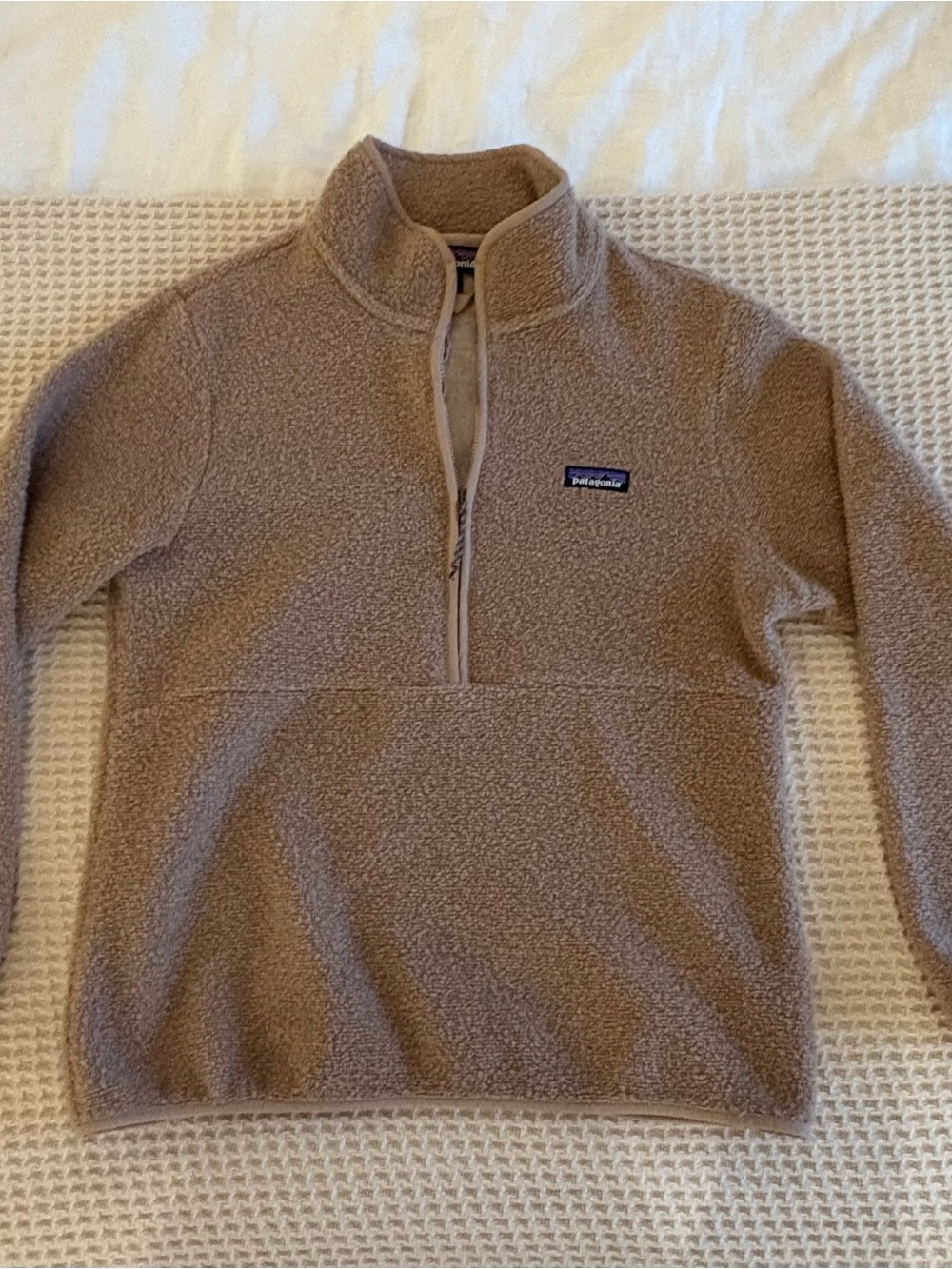 Patagonia Taupe Teddy Fleece Jacket